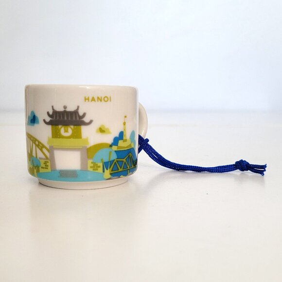 Starbucks Hanoi Vietnam You Are Here YAH Mini Coffee Mug Ornament - NEW - Picture 1 of 5